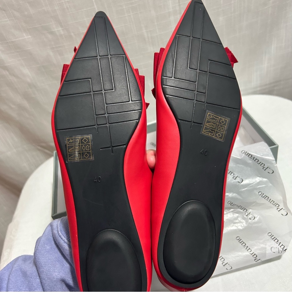 C.Paravano red flats 40 NWT - Picture 3 of 4
